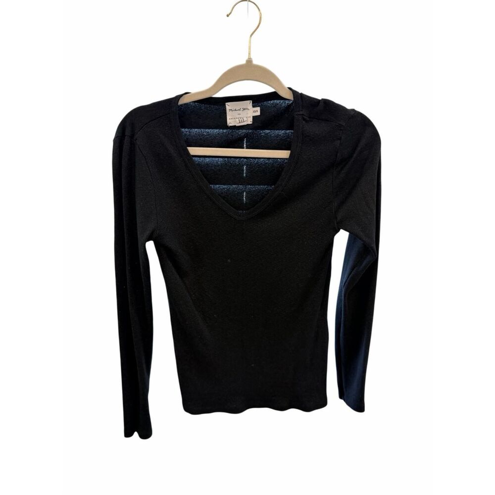 Michael Stars for Anthropologie Women’s XS/S Black Long Sleeve Scoop Neck Top